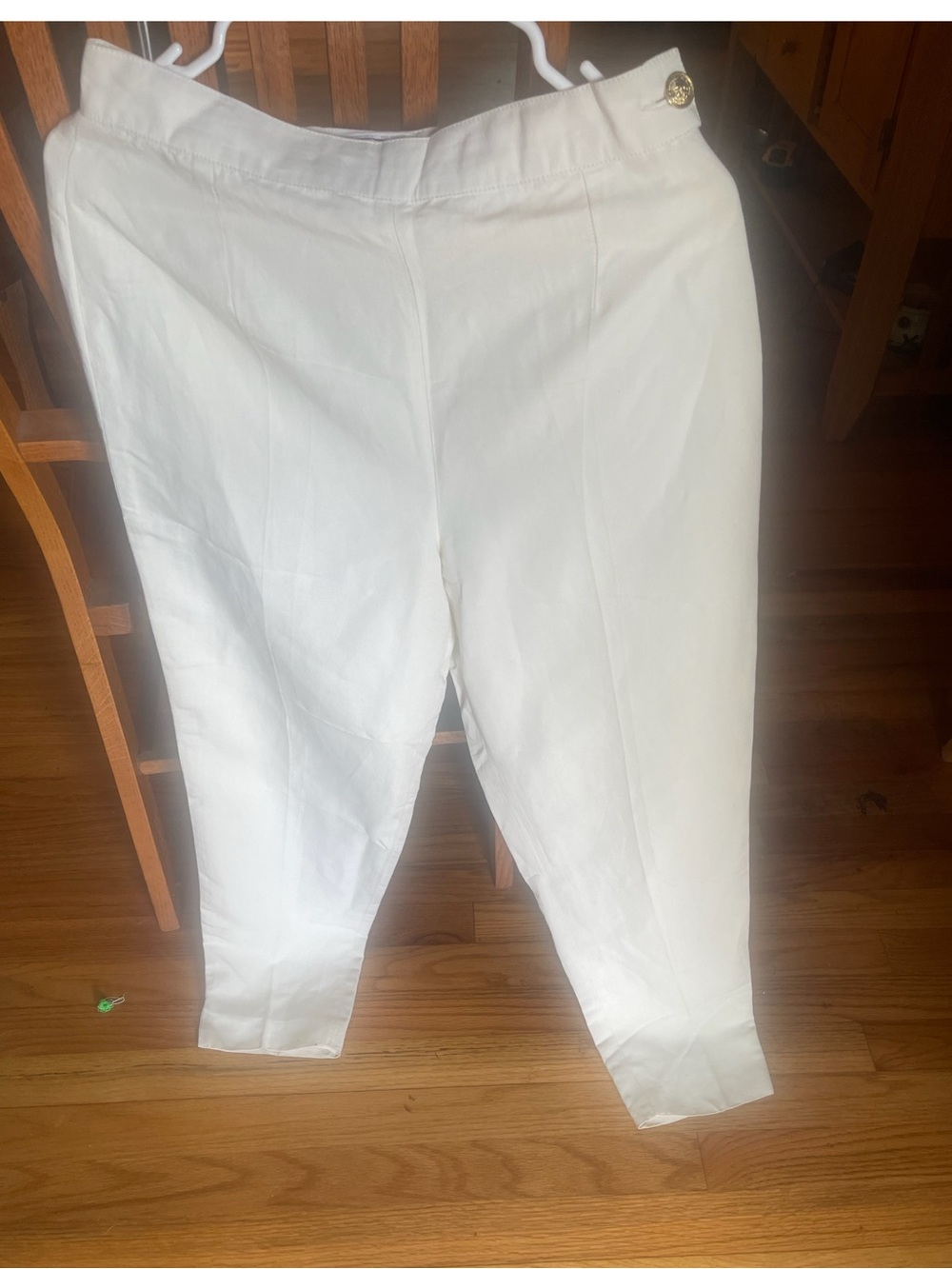Gianni Versace White High-Waist Tapered Pants